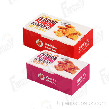 Custom Recycle Fried Chicken Packaging Box na may Handle.
